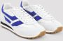 Tom Ford Witte Leren Sneakers met Paarse Accenten - Thumbnail 2