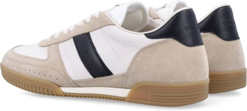 Tom Ford Zwarte Amber Sneakers Verhoog Stijl Beige Heren