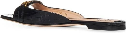 Tom Ford Zwarte Krokodil Slide Sandalen Black Dames