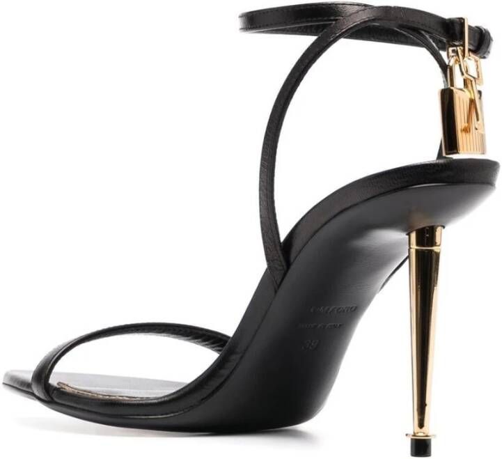 Tom Ford Zwarte Padlock Sandalen Black Dames