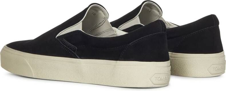 Tom Ford Zwarte Sneakers Klassieke Stijl Black Heren
