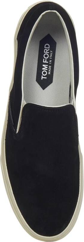 Tom Ford Zwarte Sneakers Klassieke Stijl Black Heren