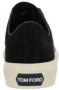 Tom Ford Zwarte Suède Lage Sneakers met Leren Details Black Heren - Thumbnail 8