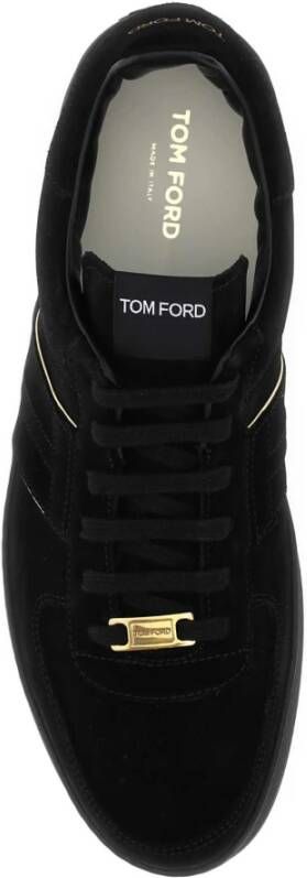 Tom Ford Zwarte suede sneakers Zwart Heren