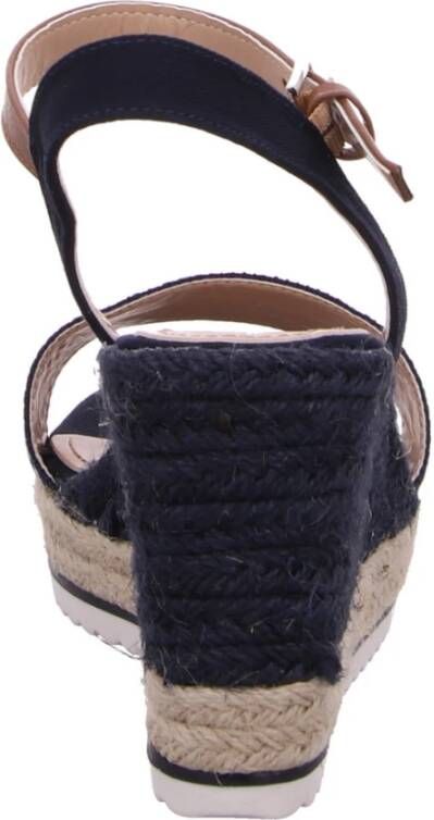 Tom Tailor Blauwe sleehak sandalen voor dames