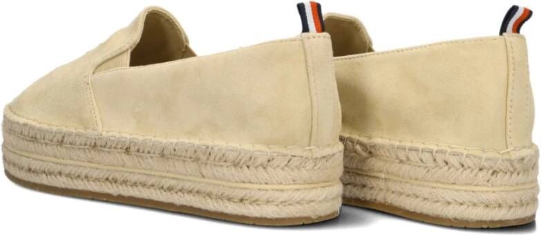 Tommy Hilfiger Beige Embroided Flatform Espadrilles Beige Dames