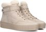 TOMMY HILFIGER Hoge Sneakers Dames Faux Fur Low Lace-up Maat: 41 Materiaal: Nubuck Kleur: Beige - Thumbnail 3