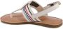 Tommy Hilfiger Beige Gestreepte Platte Sandalen - Thumbnail 2
