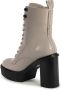 Tommy Hilfiger Beige LaceUp Platform Enkellaarzen - Thumbnail 2
