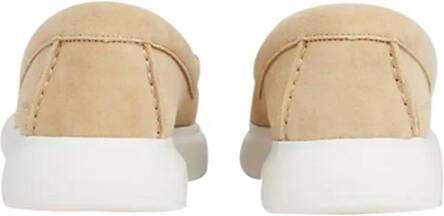 Tommy Hilfiger Beige Leren Heren Loafers Beige Heren