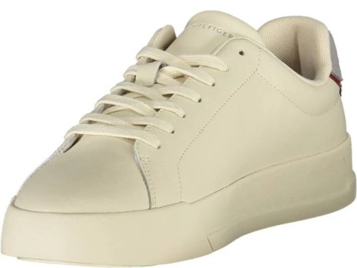 Tommy Hilfiger Beige Leren Heren Sneaker