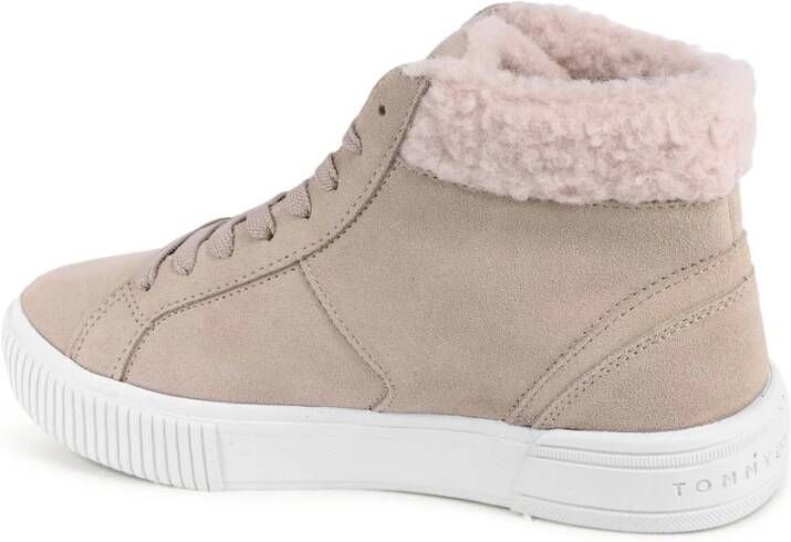Tommy Hilfiger Beige Leren Sneaker