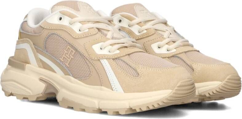 Tommy Hilfiger Beige Moderne Rugged Runner Sneakers Beige Dames