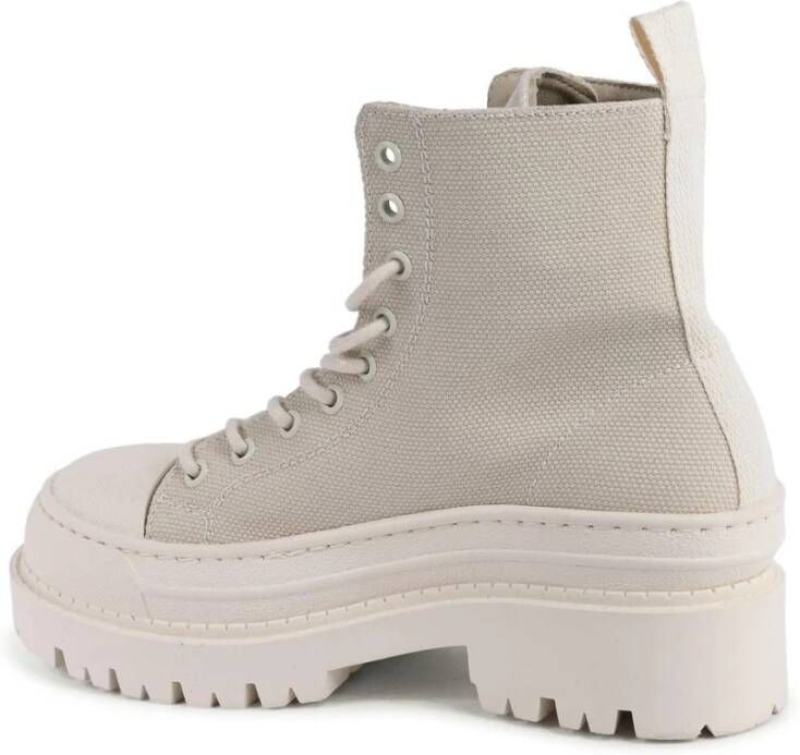 Tommy Hilfiger Beige Platform Enkellaarzen