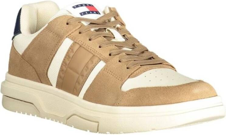 Tommy Hilfiger Beige Polyester Sneaker met Gewatteerde Binnenzool Beige Heren
