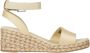 Tommy Hilfiger Kleurrijke Sleehak Satijnen Sandalen Beige Dames - Thumbnail 19