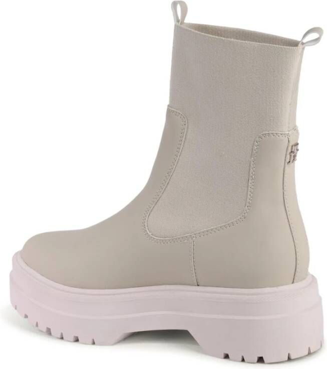 Tommy Hilfiger Beige Stijlvolle Enkellaars