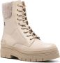 Tommy Hilfiger Beige Vetersluiting Enkellaarsje Beige Dames - Thumbnail 4
