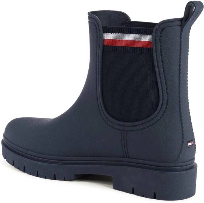 Tommy Hilfiger Blauwe Chelsea Boots PullOn Design