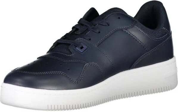 Tommy Hilfiger Blauwe Contrast Sneakers met Logo Detail Blue Heren