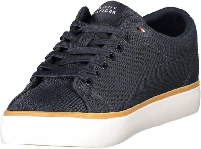 Tommy Hilfiger Blauwe Heren Sneaker met Contrasterende Details