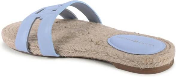 Tommy Hilfiger Blauwe Jute Espadrille Sandalen