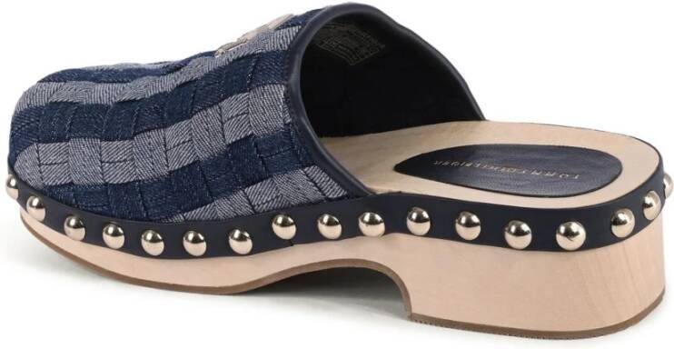 Tommy Hilfiger Blauwe Katoenen Sandaal Stijlvol Ontwerp