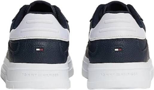 Tommy Hilfiger Blauwe Lage Sneakers Leer Nylon