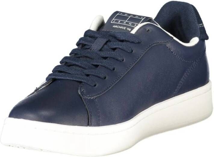 Tommy Hilfiger Blauwe Leren Heren Sneaker