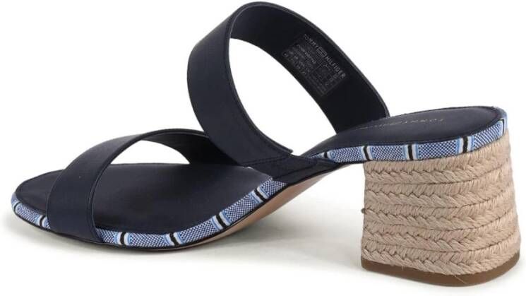 Tommy Hilfiger Blauwe Leren Sandaal met Gedetailleerd Ontwerp