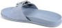 Tommy Hilfiger Blauwe Leren Slide Sandalen - Thumbnail 2