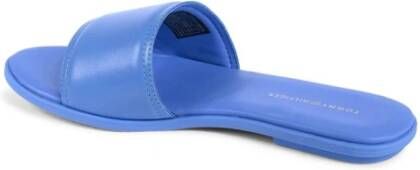 Tommy Hilfiger Blauwe Leren Slippers Casual Comfort