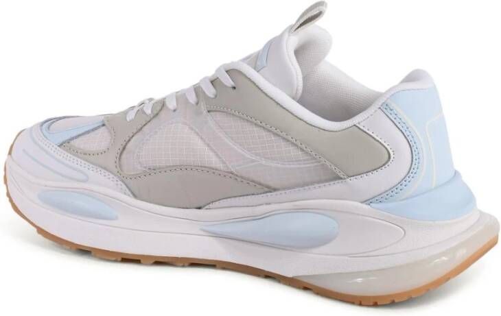 Tommy Hilfiger Blauwe Leren Sneaker met Polyurethaan Details