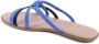 Tommy Hilfiger Blauwe Platte Leren Sandalen - Thumbnail 2