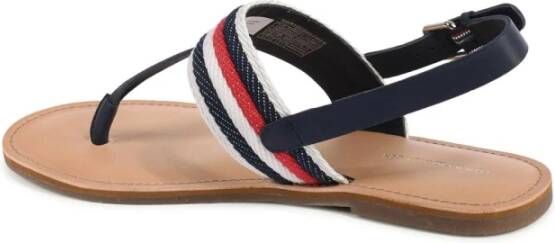 Tommy Hilfiger Blauwe Platte Sandalen voor Vrouwen