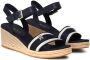 Tommy Hilfiger Sleehaksandaaltjes MONO WEBBING HIGH WEDGE SANDAL zomerschoen sandaal riemchensandalette met contrast-logo-opdruk - Thumbnail 7