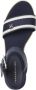 Tommy Hilfiger Sleehaksandaaltjes MONO WEBBING HIGH WEDGE SANDAL zomerschoen sandaal riemchensandalette met contrast-logo-opdruk - Thumbnail 8
