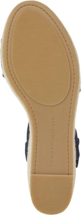 Tommy Hilfiger Blauwe Platte Webbing Sandaal Blue Dames