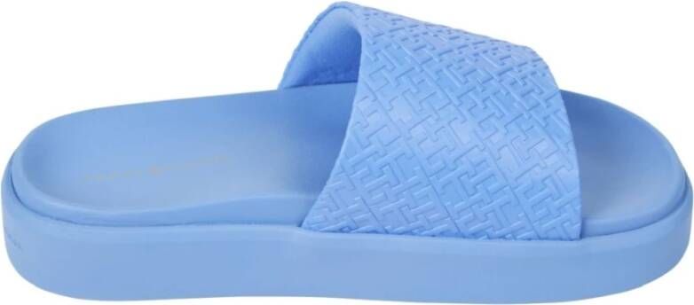 Tommy Hilfiger Blauwe Pool Slide Flip Flops Blue Dames
