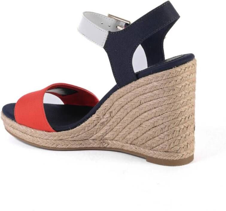 Tommy Hilfiger Blauwe Sleehak Espadrilles Sandalen