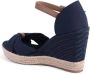 Tommy Hilfiger Blauwe Sleehak Espadrilles Sandalen Geknoopte Teen - Thumbnail 5