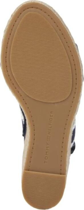 Tommy Hilfiger Blauwe Sleehak Sandaal Platte Sandalen Blue Dames