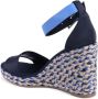 Tommy Hilfiger Blauwe Sleehak Espadrille Sandalen Platform - Thumbnail 6