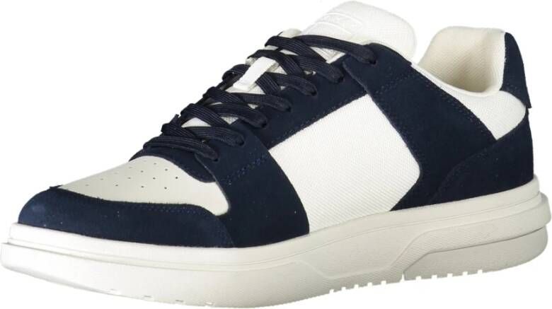 Tommy Hilfiger Blauwe Sportieve Veterschoenen Contrast Logo Blue Heren