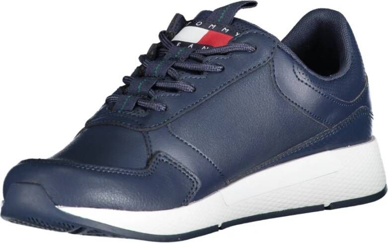 Tommy Hilfiger Blauwe Sportieve Veterschoenen met Contrastdetails