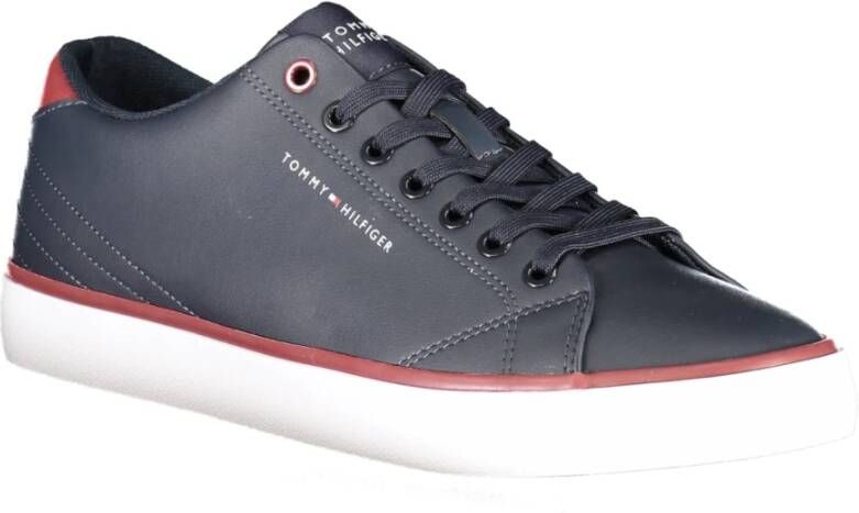 Tommy Hilfiger Blauwe Sportieve Veterschoenen met Contrastdetails en Logoprint Blue Heren