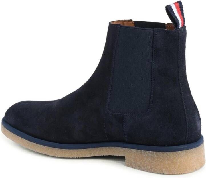 Tommy Hilfiger Blauwe Suède Chelsea Boots
