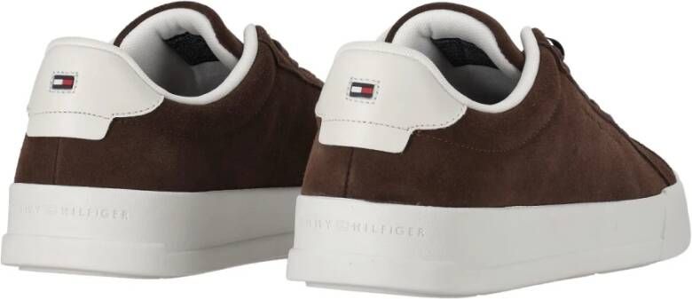 Tommy Hilfiger Blauwe Suede Court Sneakers