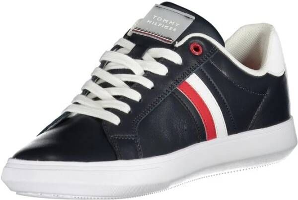 Tommy Hilfiger Blauwe Vetersneakers met Contrastdetails Blue Heren