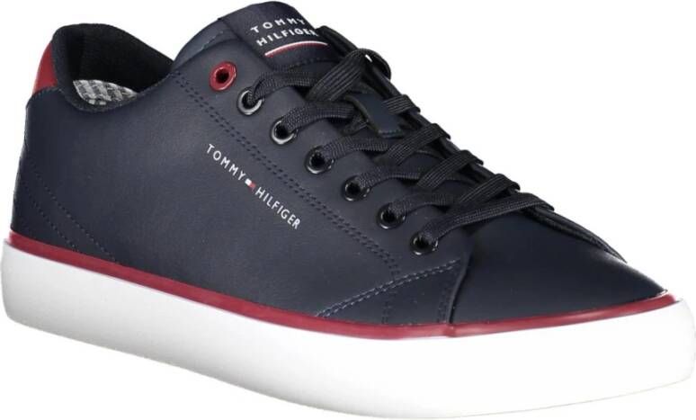 Tommy Hilfiger Blue Polyester Sneaker Blauw Heren